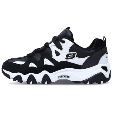 Skechers D'Lites Low Top Daddy Shoes Black/White Women's 35