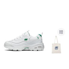 Skechers D'LITES 1.0 Anti-Slip Wear-Resistant Low-Top Casual Shoes Women's White Green White green, 36.5