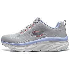 Skechers D'lux Walker Anti-Slip Wear-Resistant Low-Top Casual Shoes Women's Gray Purple Pink Gray Purple Pink, 40