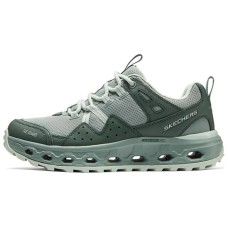 Skechers Cushioning Wear-Resistant Low-Top Hiking Shoes Women's Green Gray Green Gray, 35