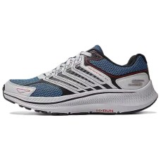 Skechers MEN'S GO Cushioning Breathable Rebound Low-Top Running Shoes Men's Gray Blue Gray Blue, 39.5