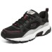 Skechers Slip-Resistant Low-Top Chunky Sneakers Men's Black Gray Color Black Gray Color, 41