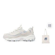 Skechers D'LITES 1.0 Slip Resistant, Abrasion Resistant, Cushioning, Breathable Low Top Chunky Sneakers Women's White Белый, 35