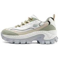 Skechers Street Anti-Slip Wear-Resistant Low-Top Casual Shoes Women's White Green Gray White, Green, Gray, 35.5