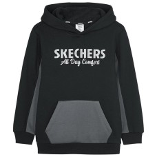 Skechers American Sweatshirt Fall And Winter Carbon Black Teenagers сажа, 160