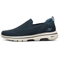 Skechers Go Walk 5 Cushioned Anti-Slip Wear-Resistant Breathable Lightweight Low-Top Casual Shoes Men's Blue 42.5