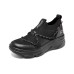Skechers Bob's Lazy Shoes Anti-Slip Wear-Resistant Low-Top Casual Shoes Women's Black 38.5