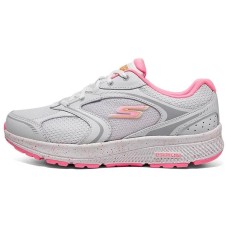 Skechers Go Run Consistent Cushioning Wear-Resistant Low-Top Casual Running Shoes Women's White Pink Белый Розовый, 37.5