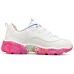 Skechers James Goldcrown X Skechers D'Lites Crystal Low Top Running Shoes Pink/White Women's 38