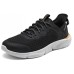 Skechers Cushioning Moisture-Wicking Low-Top Casual Running Shoes Men's Black Черный, 42
