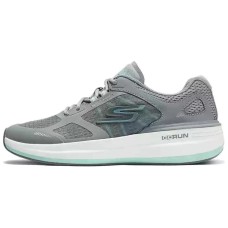 Skechers WOMEN'S GO Series Anti-Slip Wear-Resistant Low-Top Casual Running Shoes Women's Gray Blue Gray Blue, 36