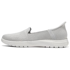 Skechers Slip Ins Cushioning Wear-Resistant Low-Top Casual Shoes Women's Light Gray Серый, 36