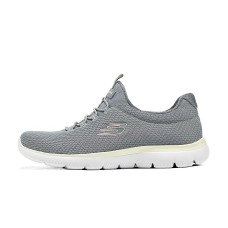 Skechers Durable Breathable Low-Top Casual Shoes Women's Gray Серый, 36