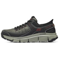 Skechers Hands Free Slip-Ins Durable Breathable Low-Top Outdoor Shoes Men's Black Green Черно-зеленый, 39.5