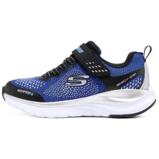 Skechers Ultra Groove Anti Kick Cushioning Low Top Kids' Running Shoes Blue White Teenagers 27.5