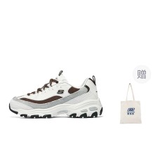 Skechers D'LITES 1.0 Anti-Slip Wear-Resistant Low-Top Chunky Sneakers Women's White Black Черно-белый, 37