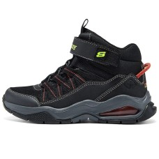 Skechers Anti-Slip And Wear-Resistant Warm Mid-Top Kids Lifestyle Shoes Black Red Teenagers Красно-черный, 27.5