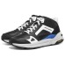 Skechers Global Jogger Anti-Slip Wear-Resistant Mid-Top Casual Shoes Men's Black Blue 39.5