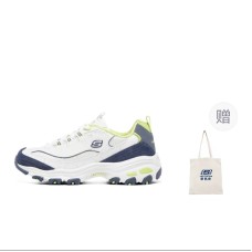 Skechers D'Lites 1.0 Chunky Sneakers Women's Low-Top White/Blue/Green white/blue/green, 35.5