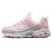 Skechers D'LITES 1.0 D'LITES Milk Tea Bear Cushioning Low-Top Casual Shoes Women's White Pink 36