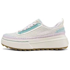 Skechers Court Classics Slip-Resistant Low-Top Skateboard Shoes Women's Beige Beige/Purple/Blue, 39