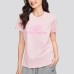 Skechers Regular T-Shirt Women's White Lime Pink White Limestone Pink/01SX, S