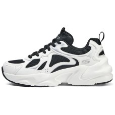 Skechers Cushioned Slip-Resistant Low-Top Chunky Sneakers Women's Black White Черно-белый, 36