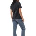 Skechers SS24 T-Shirt Women's Carbon Black сажа, M