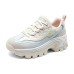 Skechers Street Anti-Slip Wear-Resistant Breathable Height Increasing Quick Dry Low-Top Casual Shoes Women's Beige Синий, 37.5