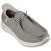 Skechers Slip Ins Durable Breathable Low-Top Casual Shoes Men's Taupe Серо-коричневый, 42