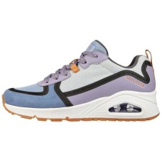 Skechers Casual Shoes Women's Low-Top Gray/Purple/Blue 37.5