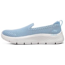 Skechers Go Walk Fle Anti-Slip Wear-Resistant Low-Top Sports Casual Shoes Women's Blue White 39