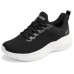 Skechers Slip Resistant Breathable Low Top Running Shoes Women's Black White Черно-белый, 36