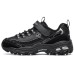 Skechers Cushioning Wear-Resistant Low-Top Kids Lifestyle Shoes All Black Kids' Черный, 27.5