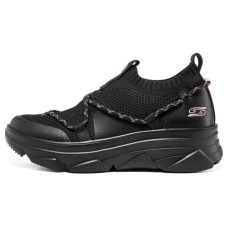 Skechers Bob's Lazy Shoes Anti-Slip Wear-Resistant Low-Top Casual Shoes Women's Black 38.5