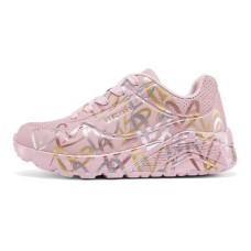 Low Top Kids Lifestyle Shoes Pink Teenagers Pink/Gold Silver, 31