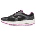 Skechers Cushioned Slip-Resistant Low-Top Casual Running Shoes Women's Black Purple Widened Version Черно-фиолетовый, 35