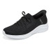 Skechers Cushioned Wear-Resistant Breathable Low-Top Casual Running Shoes Men's Black White Черно-белый, 42