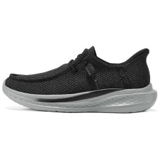 Skechers Slip Ins Anti-Slip Wear-Resistant Low-Top Casual Shoes Men's Black Gray Black Gray, 39.5
