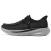 Skechers Slip Ins Anti-Slip Wear-Resistant Low-Top Casual Shoes Men's Black Gray Black Gray, 39.5