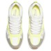 Skechers Cushioned Slip Resistant Low Top Running Shoes Women's White Gray Yellow White Gray Yellow, 35.5