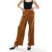 ASOS DESIGN tailored crinkle velvet trouser co-ord in gold Золотистый, US 14