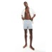 ONLY & SONS seersucker swim shorts in light blue stripe тихая гавань, S - W30