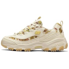 Skechers Cushioning Wear-Resistant Low-Top Chunky Sneakers Women's Natural Бежевый, 35.5