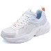 Skechers Cushioned Anti-Slip Wear-Resistant Lightweight Height Increasing Low-Top Chunky Sneakers Women's White Orange Белый, 38