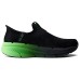 Skechers MEN'S GO Cushioned Slip-Resistant Low-Top Running Shoes Men's Black Green Черный/Лимонный, 42.5