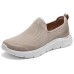 Skechers Durable Breathable Lightweight Low-Top Casual Shoes Men's Gray Orange Taupe/Orange, 45