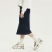 Skechers Yazhuan Series Denim Long Skirts Women's Dark Blue Синий, M