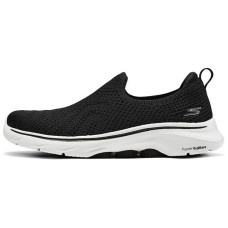 Skechers GO WALK 7 Breathable Lightweight Low-Top Casual Shoes Women's Black White Черно-белый, 35
