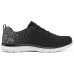 Skechers Cushioning, Slip Resistant, And Abrasion Resistant Low Top Casual Shoes Women's Black White Черно-белый, 35.5